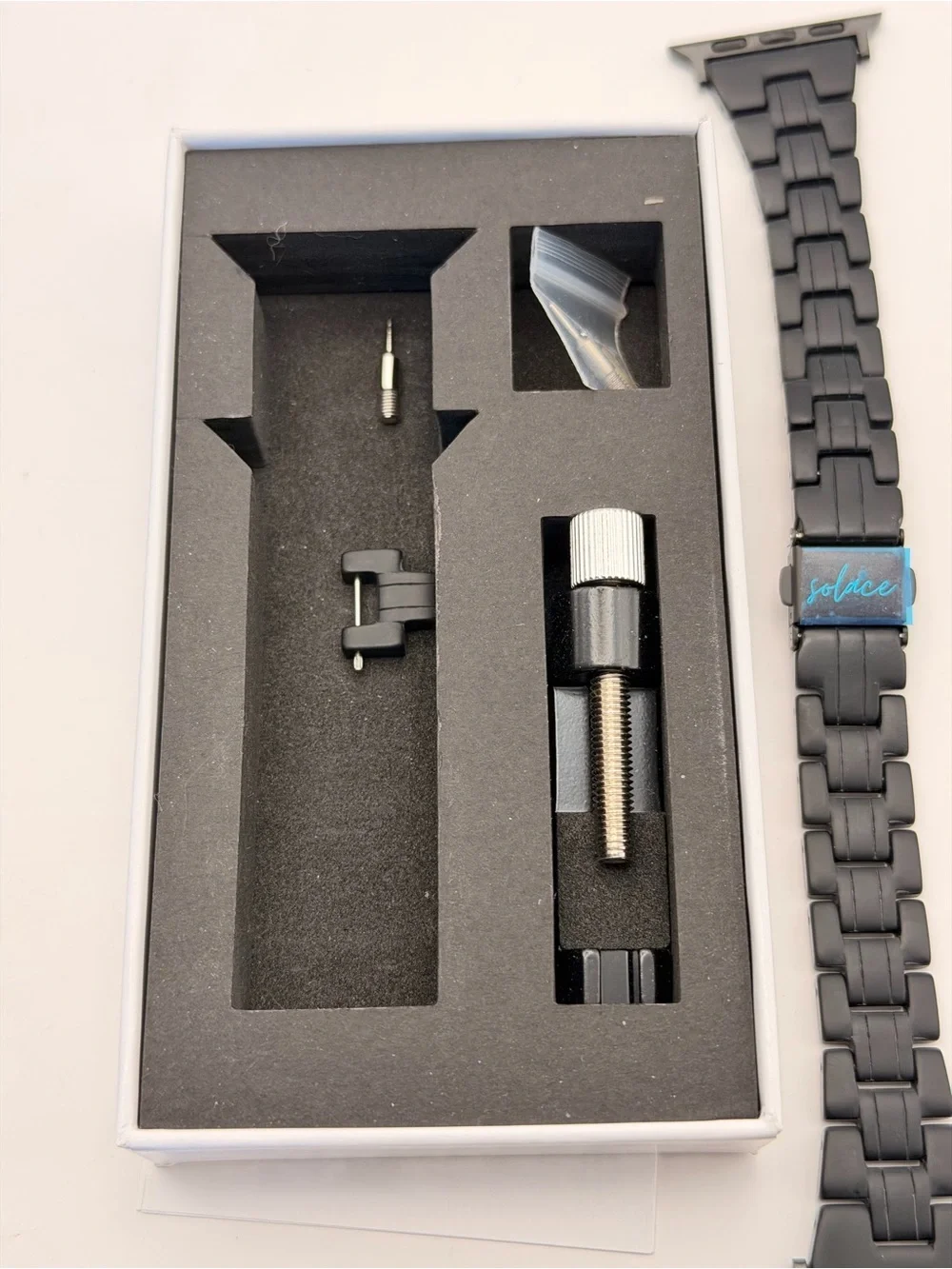 Apple Watch Stainless Steel Matt Black Band, new, Matt black